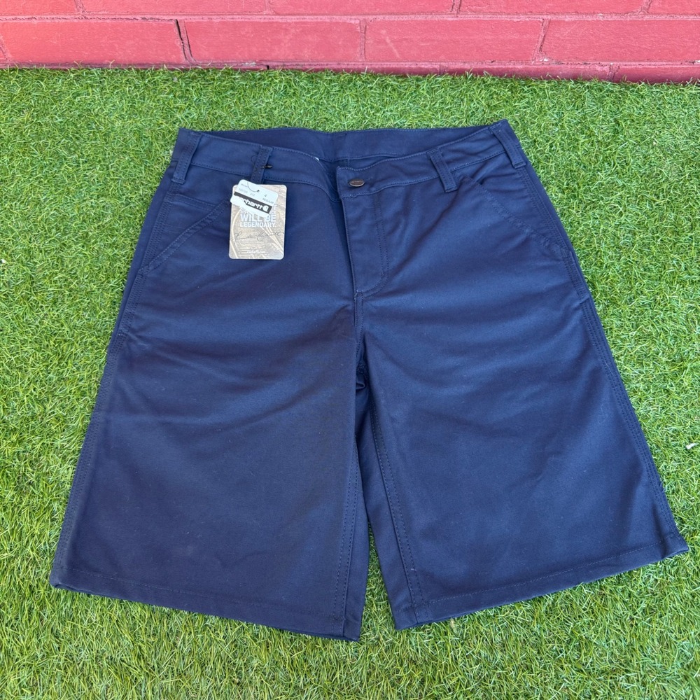 NWT Carhartt Womens Size‎ 4 Regular Navy Blue Workwear Utility Shorts Pockets